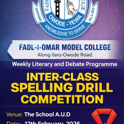 📚✨ INTER-CLASS SPELLING DRILL COMPETITION 2026 ✨📚