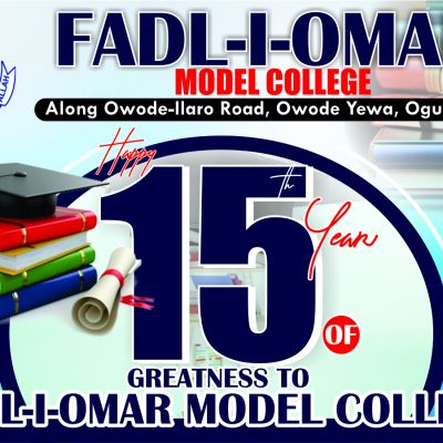 Happy 15th Anniversary to FADL-I-OMAR MODEL COLLEGE!